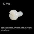 thumbnail image 3 of Uxcell Nylon Machine Screws, M6x12mm Slotted Pan Head Fasteners Bolts, White 50Pack, 3 of 4