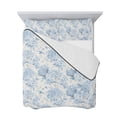 thumbnail image 7 of Blue Floral Twin Size Down Alternative Comforter, Lightweight Comforter Quilt Bedding Set with Pillow Shams Garden Petals Flower Botanical Tree Branch All Seasons Bed Comforter Duvet Insert 68"x86", 7 of 7