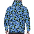thumbnail image 5 of Hoodies for Men - Blue Flowers Long Sleeve Comfrt Men'S Fashion Hoodies & Sweatshirts, Sweatshirts for Men Hoodies Pullover Clothing Clothes with Pouch, 5 of 7