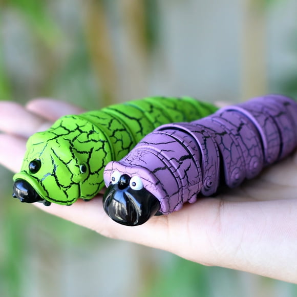 1 Set RC Tricky Toys Toys Simulation Caterpillar Parent-child Fake Worm Model for Household School Kindergarten Birthday Gifts Purple