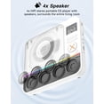 thumbnail image 4 of Reproductor de CD portátil MONODEAL HiFi estéreo con Bluetooth blanco, 4 of 9