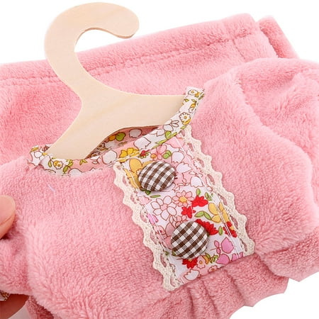 Home C Fleece Flower Pattern Dress Design Hanging Hand Towel Home C Fleece Flower Pattern Dress Design Hanging Hand Towel Washcolth Pink Image 1 Of