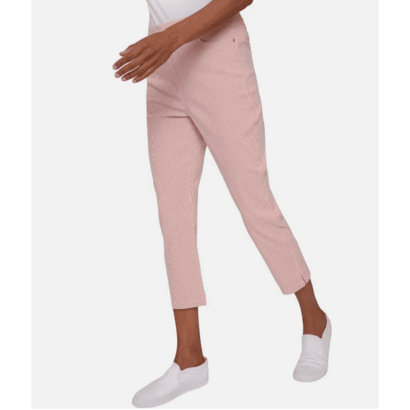 Mario Serrani Ladies' Pull-On Capri Tomato/Ivory X-Small