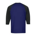 thumbnail image 5 of Summer Henley Shirts for Men Raglan 3/4 Sleeve Jersey Baseball T-Shirts Casual Cotton Sport Athletic Tee Tops Dark Blue M, 5 of 5