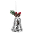 thumbnail image 6 of HEMOTON Silver Disco Bell Ornaments for Decoration with Unique Mirror Glass Design and Hanging Cord, 3.5 inches, 6 of 8