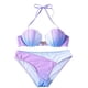 thumbnail image 1 of Traje de baño Bikini de sirena Traje de baño Bikini de concha degradada de 4 piezas, 1 of 6