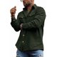 thumbnail image 4 of Mens Corduroy Shirts Green Long Sleeve Button Down Trucker Jacket Shirt Casual Work Shacket Shirt With Pocketssizexxl, 4 of 4