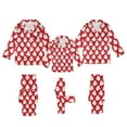 thumbnail image 3 of Matching Outfits For Family Christmas Silk Button Down Shirt Pants Pj's Set (Mom's), 3 of 4