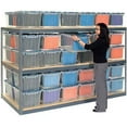 thumbnail image 3 of Global Industrial B2297051 84 x 72 x 24 in. Record Storage Rack with Polyethylene File Boxes, Gray, 3 of 3