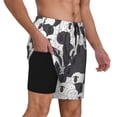 thumbnail image 2 of Honeii Black And White Sheeps Print Men's Swim Shorts,Mens Swim Trunks,Breathable Mesh Beach Shorts for Swimming,Surfing, and Beach Activities-XX-Large, 2 of 6