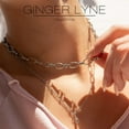 thumbnail image 3 of Oval Link Circle Chain Necklace for Women 18KT Gold Plated Stainless Steel 16"-18" Ginger Lyne Collection, 3 of 7
