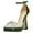 Green, variant on FSJ Women Rhinestone Bowknot Closed Toe Sandals Clear Upper Ankle Strap D'orsay Pumps Platform High Spool Chunky Heels Wedding Party Shoes Size 4 Black