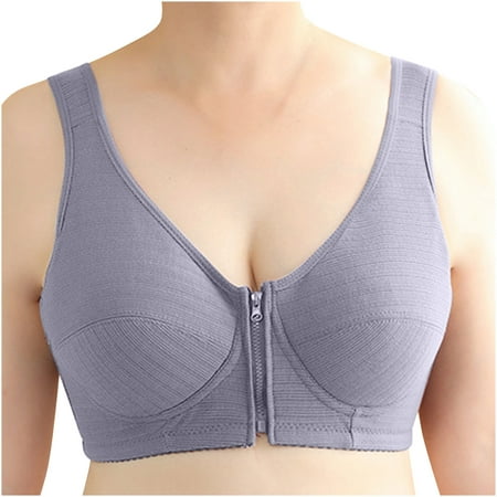 

Summer Clearance Bras for Women WJSXC Woman s Fashion Bowknot Printing Comfortable Hollow Out Bra Underwear No Rims Gray XL