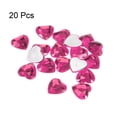 thumbnail image 3 of Uxcell 20Pcs Acrylic Flat Back Rhinestones 20mm/0.8 inch Heart Artificial Gemstone for Crafts Jewelry Making Peach Red, 3 of 7