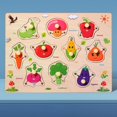 thumbnail image 1 of Children's Mushroom Nails Hand Grab Board Early Education Puzzle Wooden Puzzle Toys Fruit And Vegetable Cognitive Plane Puzzle Puzzle, 1 of 5