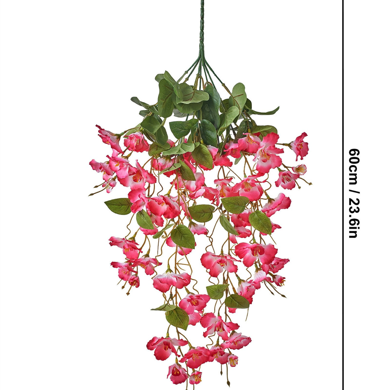 3pcs Artificial Fake Hanging Hibiscus Flowers Plants Baskets for Outdoor Outside Spring Summer Decoration, Faux Silk Hibiscus Long Vines in Planter UV Resistant Realistic Flowers