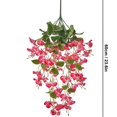 thumbnail image 2 of Artificial Hibiscus and Crabapple Hanging Rattan Vine, Realistic Faux Floral Garland for Dining Table, Wall and Home Decor, Silk Flower Rattan for Indoor Wedding and Party Decoration, 24in, Pink, 2 of 7