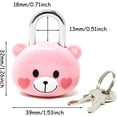 thumbnail image 2 of Candado de oso TUNC con llaves para maletas mochilas y casilleros, 2 of 5