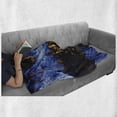 thumbnail image 6 of Landscape Soft Flannel Fleece Throw Blanket, Geographic Formations in a Mysterious Cave with Reflections on Water Photo, Cozy Plush for Indoor and Outdoor Use, 50" x 70", Blue and Brown, by Ambesonne, 6 of 6