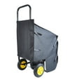 Firewood Log Cart Carrier - Outdoor or Indoor Black Steel Wood Rack ...