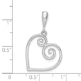 thumbnail image 3 of Real 14kt White Gold Heart Pendant; for Adults and Teens; for Women and Men, 3 of 3