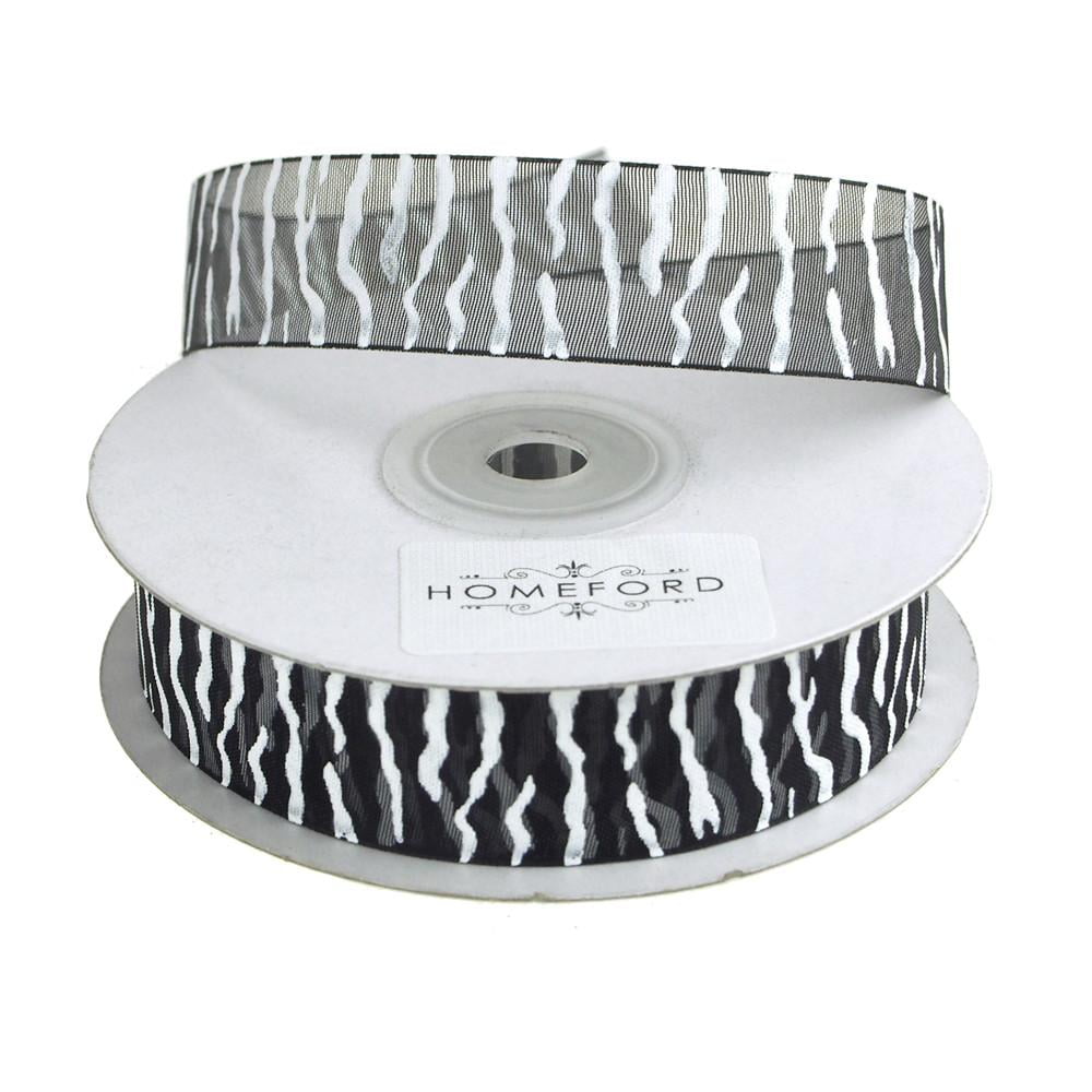 Zebra Print Sheer Organza Ribbon, 25 Yards - Walmart.com