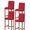 Red, variant on Pure Red Bar Stool Covers Set of 4, Simple Solid Color Stretch Washable Bar Chair Covers with Backs, Removable Pub Counter Height Chair Cover for Kitchen Dining Room Cafe