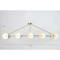 thumbnail image 5 of Italian Style Ten Lights Brass Sputnik Chandelier Light Fixture Raw Brass Ceiling Fixture, 5 of 7
