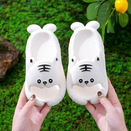 

Cute Cartoon Tiger Slides Non-slip Indoor Bathroom Slippers For Kids Women