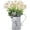White, variant on Artificial Wild Flower Cosmos 6pcs 13 Inch Coreopsis for Wedding Bridal DIY Bouquet Home Décor Centerpieces(Blue and White)
