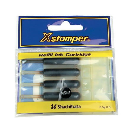 UPC: 0032507220124 | Xstamper XST22012 Preinked Stamps Ink Cartridge Refills 5 / Pack Black