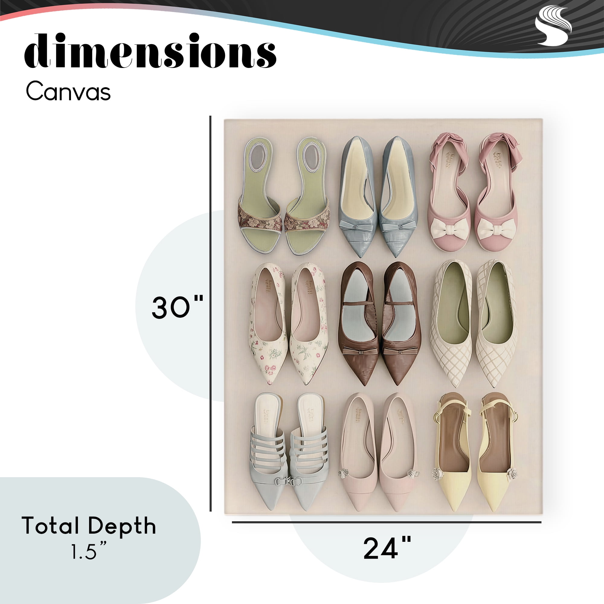 Beatrice's Closet Shoes Canvas Wall Art, design by Annabelle Hall