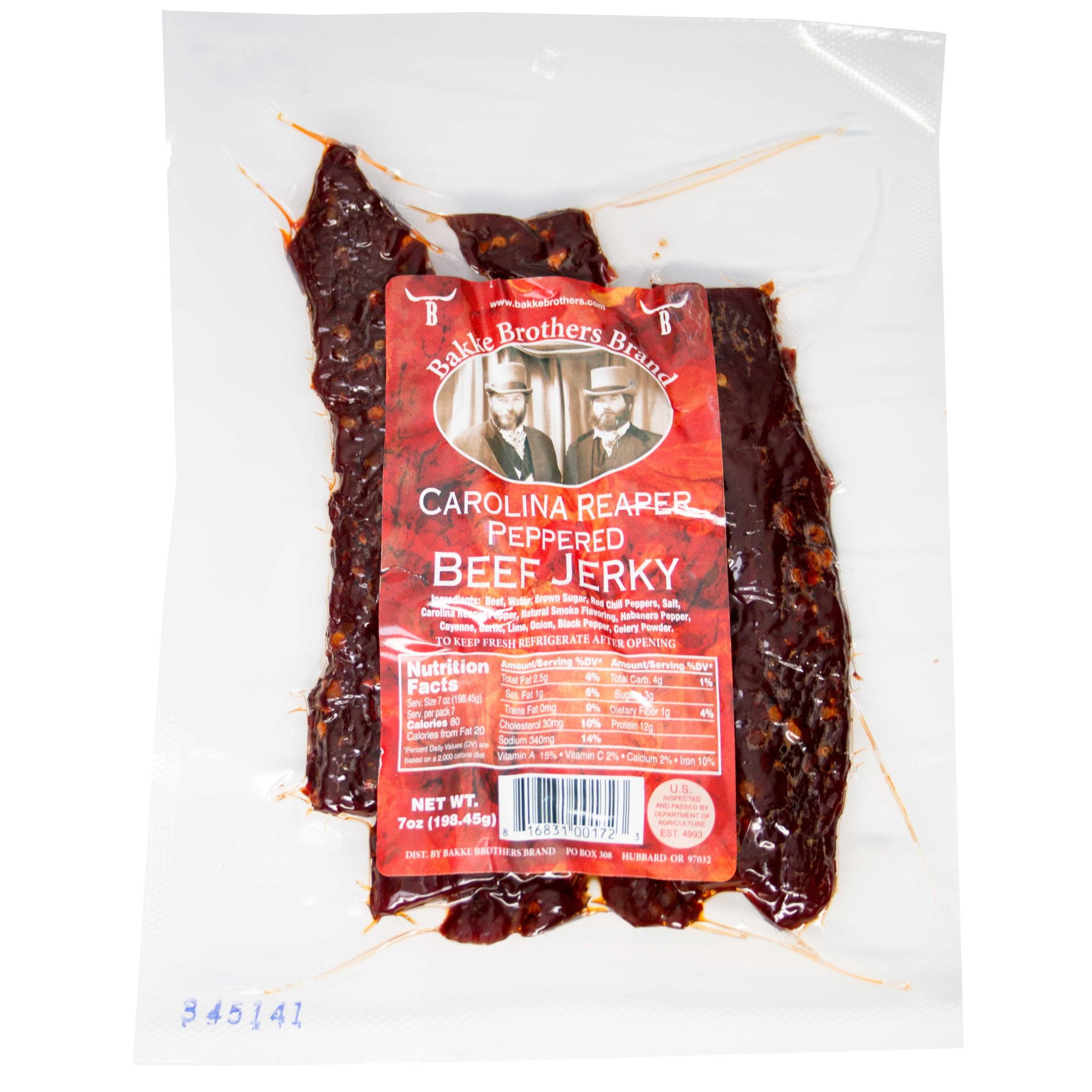 Carolina Reaper Peppered Beef Jerky 7 Oz