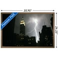 thumbnail image 3 of New York City - Lightning Storm Wall Poster, 22.375" x 34", Framed, 3 of 3