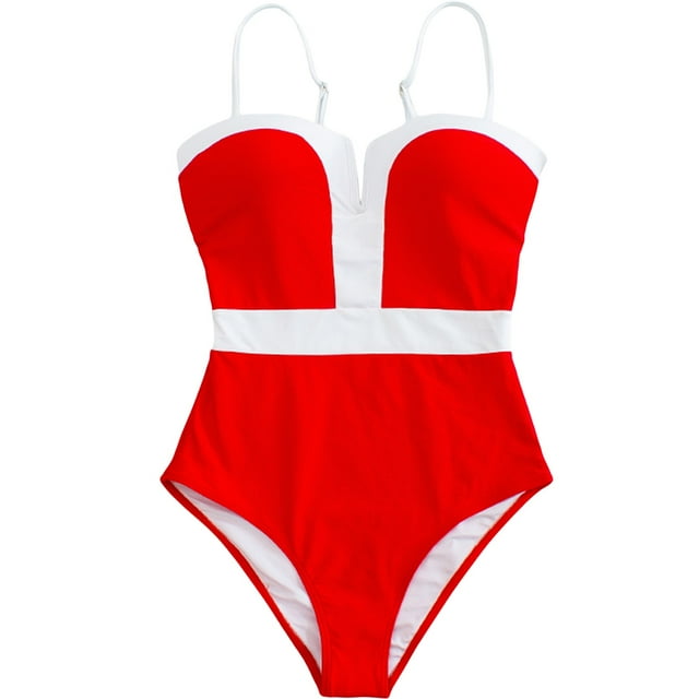 JAKANYQ Women'S Triangle Swimsuit Splicing Large Size Solid Color Swimsuit Classic Versatile Swimwear, Xl