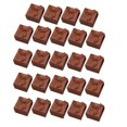 thumbnail image 1 of Cajas de joyas de cartón Cuadrado Bowknot 24 Paquetes 5 × 5 × 3.4 cm café, 1 of 7