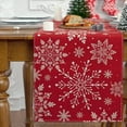 thumbnail image 6 of CuiLiyq Christmas Embroidered Table Runner, 72" x 13" Christmas Table Runner with Snowflake Print, Kitchen Dining Decoration for Xmas Dinner Home Party Decor (A), 6 of 6