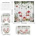 thumbnail image 3 of Virelaxpo Christmas Style Bathroom Decor Collection Featuring Shower Curtain, Floor Mat, Toilet Seat Cover and U-Shaped Mat for Holiday Bathroom Upgrade, 3 of 6