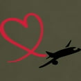 thumbnail image 3 of CafePress - Airplane Red Heart Dark T Shirt - Men's Classic Graphic Cotton T-Shirt, 3 of 4
