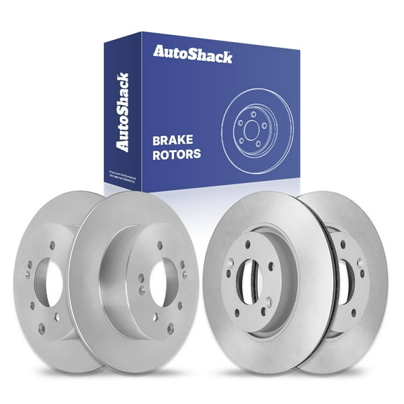 AutoShack Front Vented & Rear Solid Brake Rotors 4-PC Set Replacement for 2010-2013 Kia Forte 2010-2011 Kia Soul