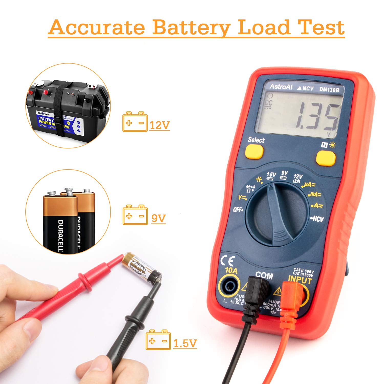 Digital multimeter battery sale test