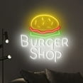 thumbnail image 3 of Handmadetneonsign Burger Neon Sign, Burger Food Wall Art Decor, Hamburger Led Neon, Burger Store Wall Decor 51522, 3 of 5