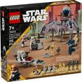 thumbnail image 3 of LEGO Star Wars Clone Trooper & Battle Droid Battle Pack Set for Kids, Buildable Toy Speeder Bike Vehicle, Tri-Droid and Defensive Post, Collectible, Gift for Boys and Girls Aged 7 and Up, 75372, 3 of 9