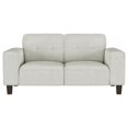 thumbnail image 2 of Dero Loveseat- 58 Inch- Light Gray Faux Corduroy- Modern Track Arms, 2 of 5