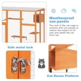 thumbnail image 6 of Demi Bonn 104" Wooden Cat House Outdoor Catio Kitty Enclosure with Super Large Enter Door, Cat Cage Condo Playpen with 6 Jumping Platforms, 2 Cat Condos, Orange, 6 of 13