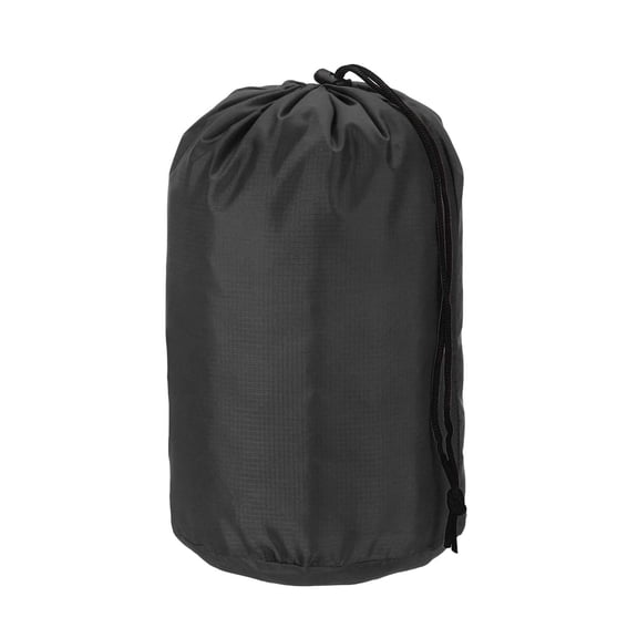 Uxcell Stuff Sack, Nylon Waterproof Storage Sacks Portable Drawstring Dry Stuff Bag Gear Organization with Toggle, 5x10Inch Fit for Backpacking Camping Traveling Hiking(Black)
