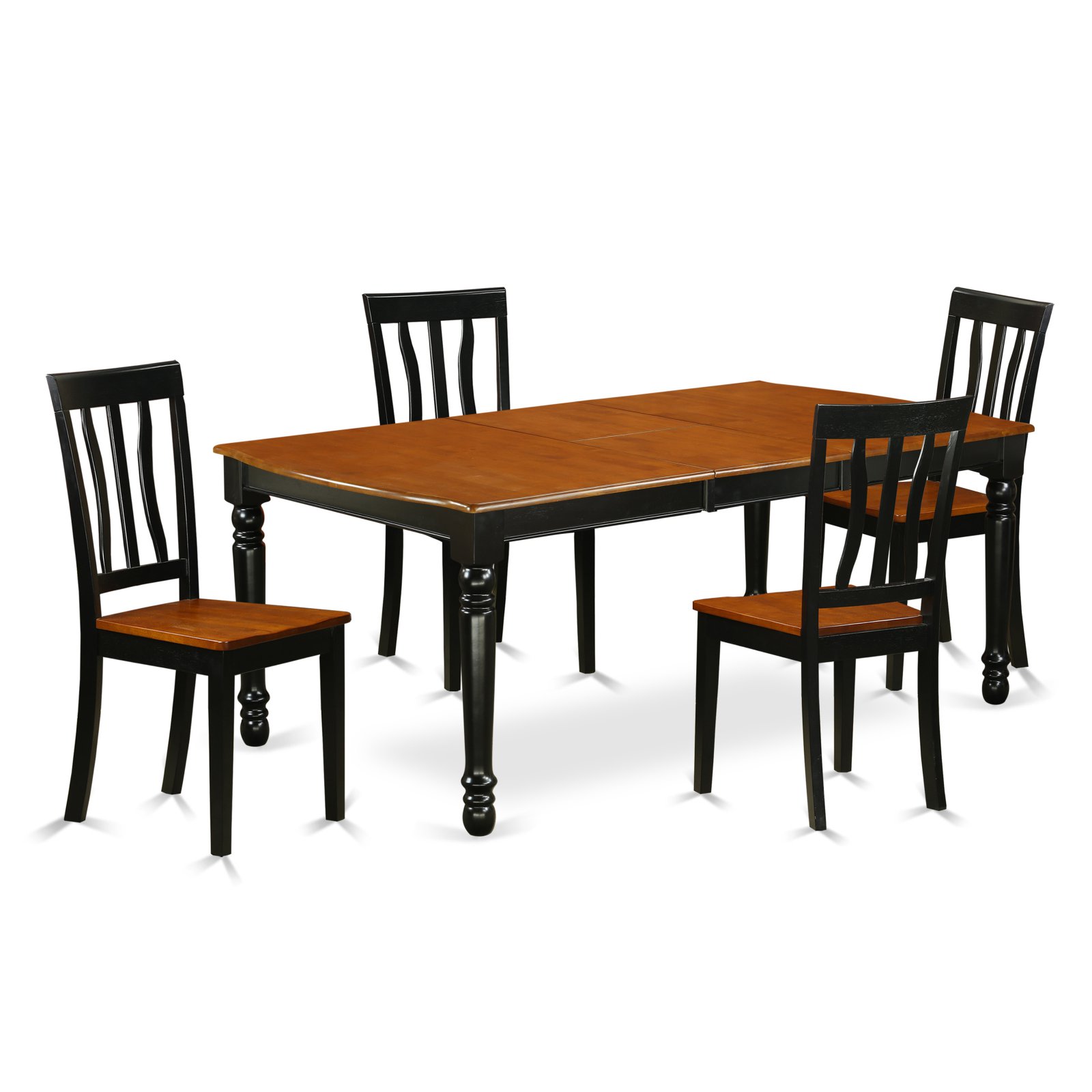 East West Furniture Dover DOAN5 Five Piece Extension Dining Table Set