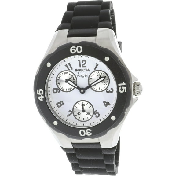 Women's 0733 Silver Silicone Japanese Quartz Fashion Watch