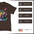 thumbnail image 4 of Tee Hunt Dean Russo Thoughtful Cat T-Shirt Colorful Pet Kitten Eyes Men's Tee, Brown, 3X-Large, 4 of 5