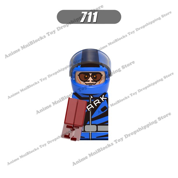 Bloques de construcción XH para niños, juguete de ladrillos para armar figuras de acción, ideal para regalo, modelos X0173, 711, 712, 713, 714, 715, 716, 717 y 718 qym unisex